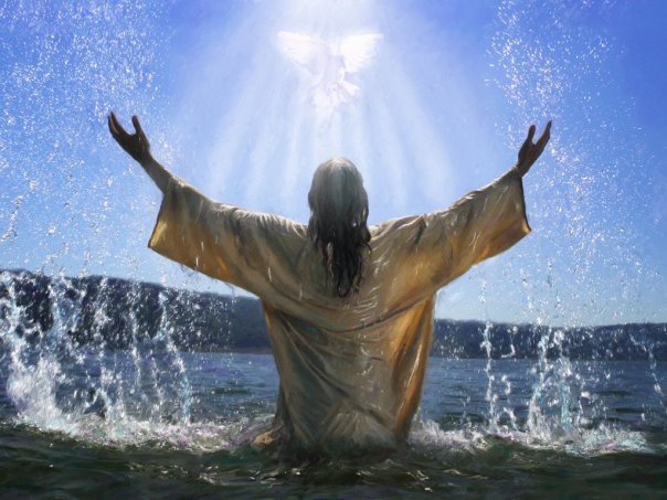 After Jesus was baptized, he came up from the water and behold, the heavens were opened [for him], and he saw the Spirit of God descending like a dove [and] coming upon him. - Matthew 3:16